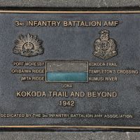 The plaque commemorating the 3rd Infantry Battalion AMF of the Second World War