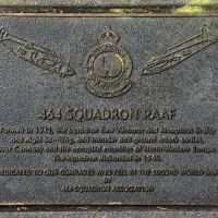 The plaque commemorating 464 Squadron of the Royal Australian Air Force during the Second World War