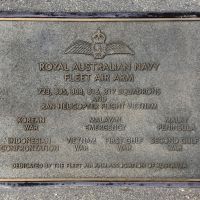 The plaque commemorating the Royal Australian Navy Fleet Air Arm