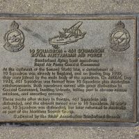 The plaque commemorating 10 Squadron - 461 Squadron RAAF of the Second World War