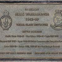 The plaque commemorating HMAS Warramunga