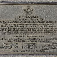 The plaque commemorating RAAF Sembawang, 1, 8, 21, & 453 Squadrons during the Second World War