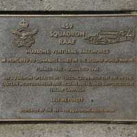 The plaque commemorating 459 Squadron RAAF of the Second World War