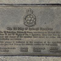 The plaque commemorating No. 22 Squadron of the RAAF
