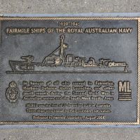 The plaque commemorating the Fairmile ships of the Royal Australian Navy