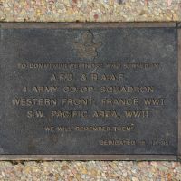 The plaque commemorating 4 Army Co-op Squadron AFC-RAAF