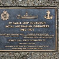 The plaque commemorating 32 Small Ship Squadron RAE