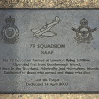The plaque commemorating 79 Squadron RAAF of the Second World War