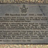 The plaque commemorating 456 Squadron RAAF of the Second World War