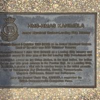 The plaque commemorating HMS, later HMAS Kanimbla, of the Second World War
