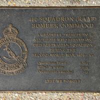 The plaque commemorating 460 Squadron of the RAAF
