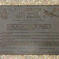 The plaque commemorating the B-24 Liberator Long Range Bombers of the Second World War