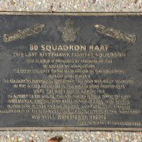 The plaque commemorating 80 Squadron RAAF of the Second World War