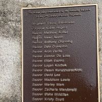 Plaque of the Sapper supporters for the Friendship Bridge