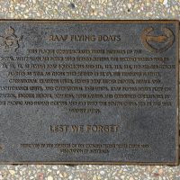The plaque commemorating RAAF Flying Boats of the Second World War