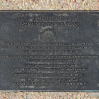 The plaque commemorating the 8th Division Ammunition Sub Park of the Second World War
