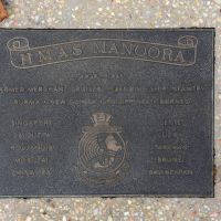 The plaque commemorating HMAS Manoora of the Second World War