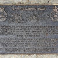 The plaque commemorating 9 Squadron RAAF of the Second World War and the Vietnam War