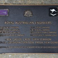 The plaque commemorating all 6th Division Engineers of the Second World War and the Vietnam War