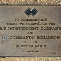 The plaque commemorating the 2/5 Independent Company and 2/5 Commando Squadron AIF of the Second World War