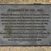 The plaque commemorating 18 Squadron NEI RAAF of the Second World War