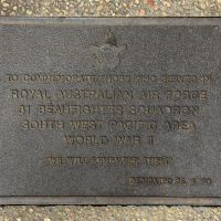 The plaque commemorating 31 Beaufighter Squadron of the Second World War