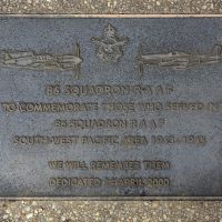 The plaque commemorating 86 Squadron RAAF of the Second World War
