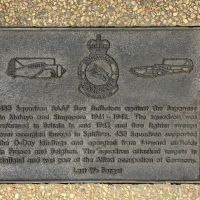 The plaque commemorating 453 Squadron RAAF of the Second World War