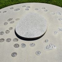 The footprints - "Circling Into Sleep" - the Military Working Dogs Memorial