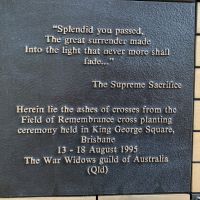 War Widows Field of Ashes Memorial Plaque