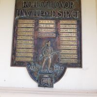 1914 - 1919 Roll of Honor, Linville and District plaque, close up