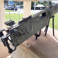 Linville Memorial, close up of rear of German machine gun