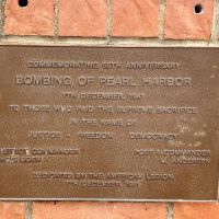 Bombing of Pearl Harbour Plaque