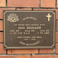 Plaque of Remembrance 29th Brigade within the forecourt