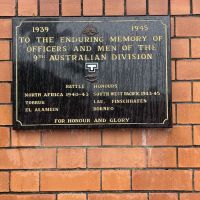 9th Division Plaque 1939-1945