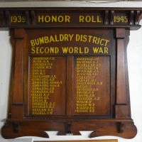 The Bumbaldry District Second World War Honour Roll, located at the Cowra RSL sub-Branch