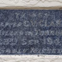 The individual plaque for Sapper George Victor Clark