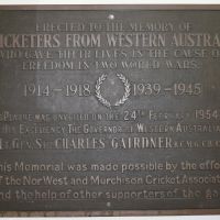 WACA Memorial Scoreboard plaque