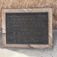 Dedication plaque, Dawn Service Memorial Stone