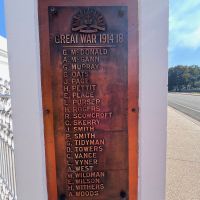 Plaque on right side of Memorial Gate