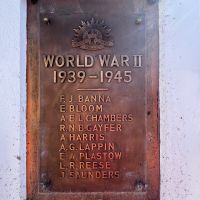 Plaque on centre plinth of Memorial Gate
