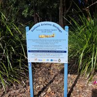 23 Sqn Wirraway Crash Memorial Cleveland State School - Wirraway A20-290's wing landed near this location