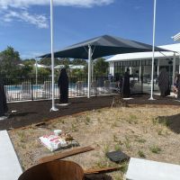 Memorial Garden in progress. 