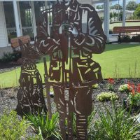 Soldier and Dog statues