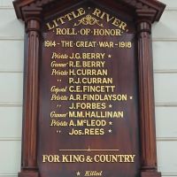Little River WW1 Roll of Honor