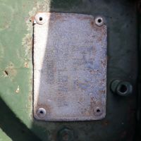 Mortar plaque - mostly illegible - H.2 L.M.W.? and stamped 34061 serial number?