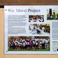 Tea Gardens War Memorial Anzac Gardens Wall Mural Descriptive Plaque