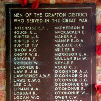 Grafton War Memorial Park Entrance Portico Roll of Honour