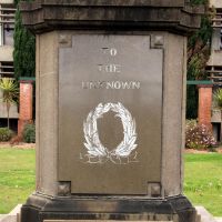 Grafton War Memorial Column Roll of Honour to the Unknown