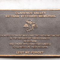 Grafton Clarence Valley Vietnam Veterans Memorial Dedication Plaque